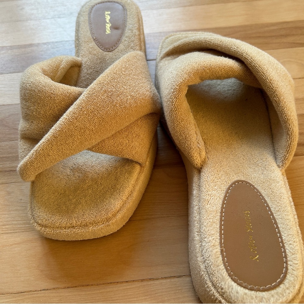 & Other Stories Beige Platform Terrycloth Slides Sandals Size 38 - Picture 11 of 11